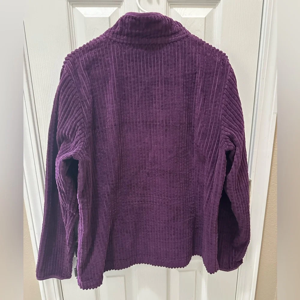 Woolrich Kinsdale Wale Corduroy Lightweight Jacket Eggplant Large 100% cotton